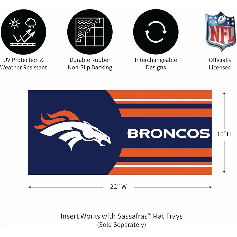 Team Sports America NFL Denver Broncos Sassafras Switch Mat Insert Welcome Rug